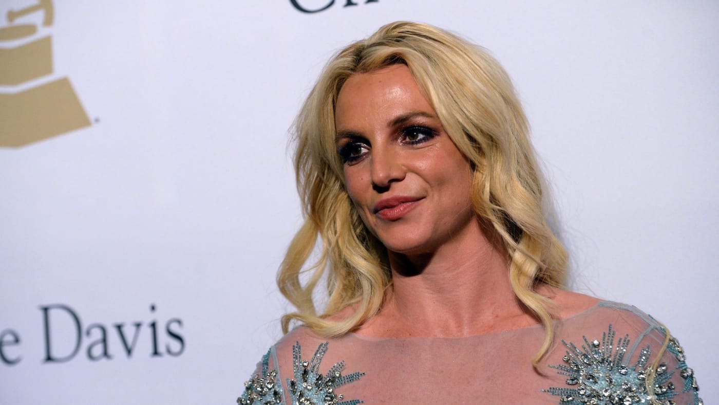 Singer Britney Spears walks the red carpet at the 2017 Pre GRAMMY Gala