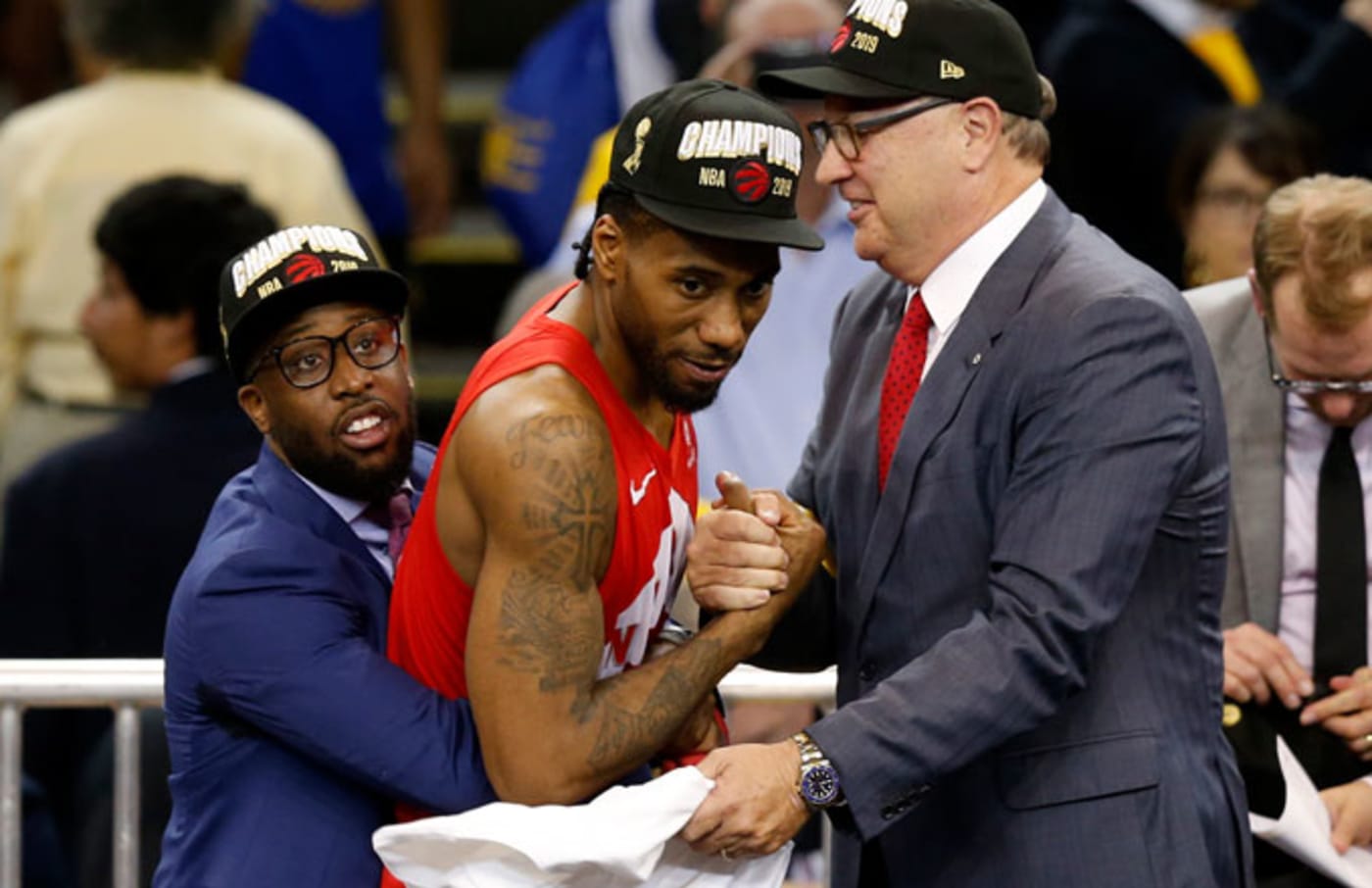 Kawhi Leonard after the Raptors won it all.