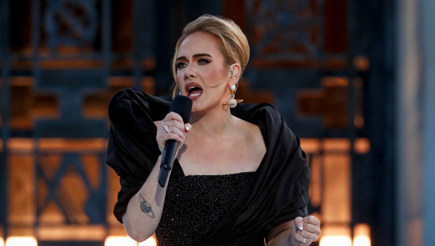 Adele singing during ADELE ONE NIGHT ONLY, primetime TV special