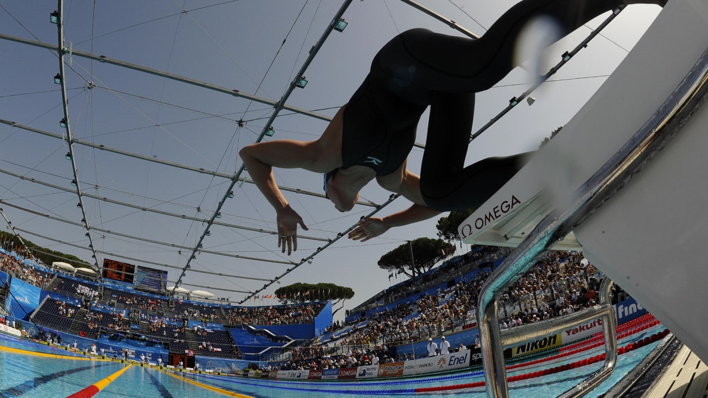 Federica Pellegrini competes in 2009 FINA World Swimming Championships.