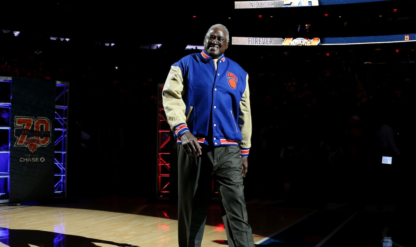 New York Knicks Legends Willis Reed attends game between the Memphis Grizzlies and the New York Knicks on October
