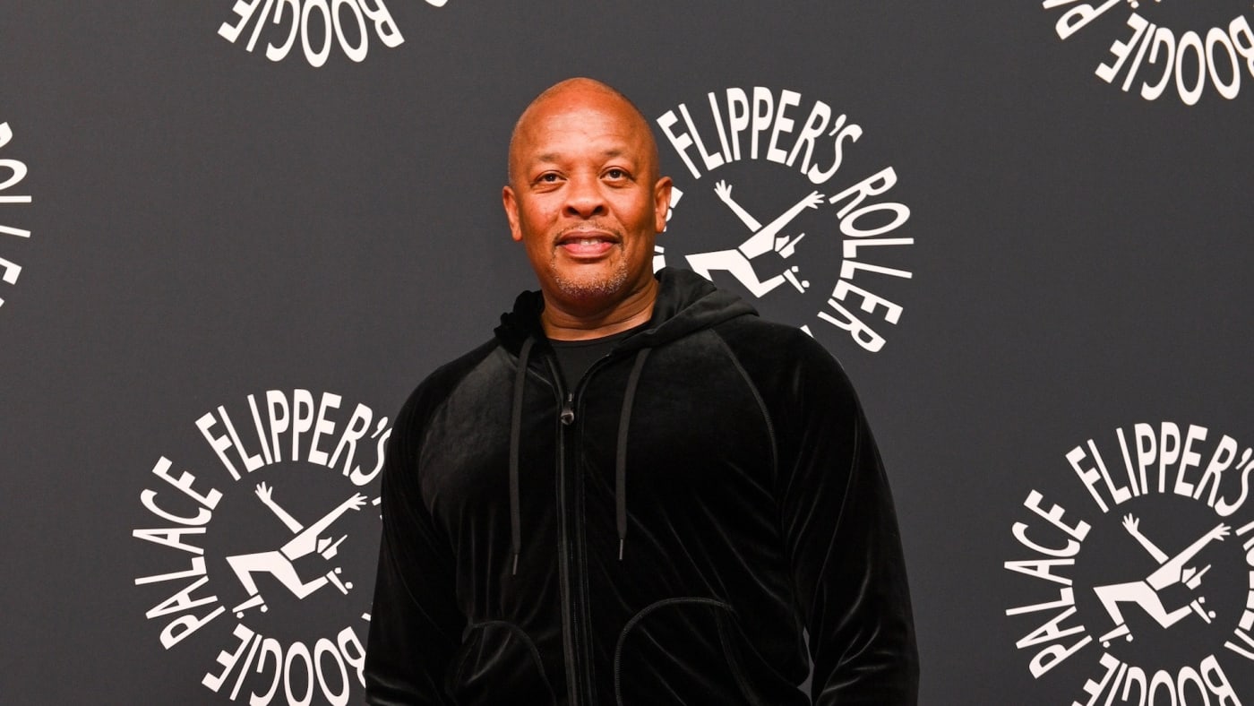 Dr. Dre attends the launch of Flipper's Roller Boogie Palace