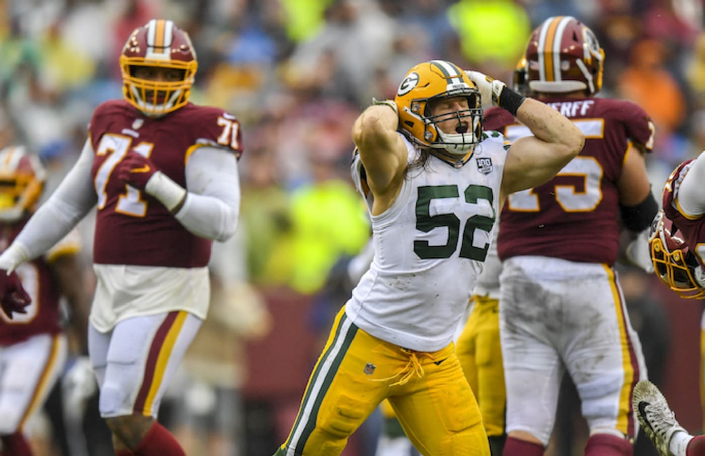 Clay Matthews Reacts to Roughing the Passer Flag