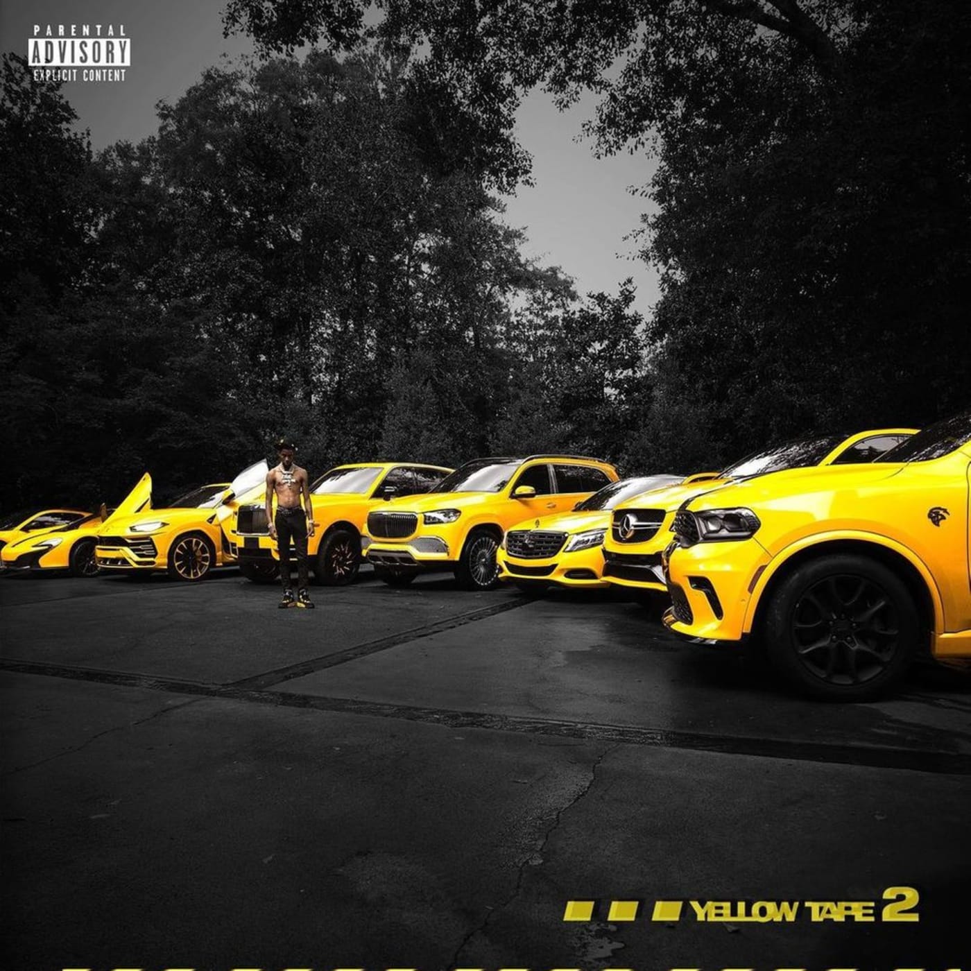 Key Glock cover art for his new album "Yellow Tape 2"