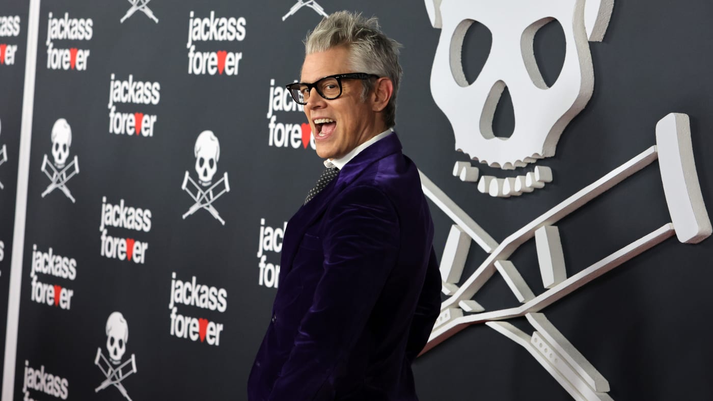 Johnny Knoxville attends "Jackass Forever" premiere.