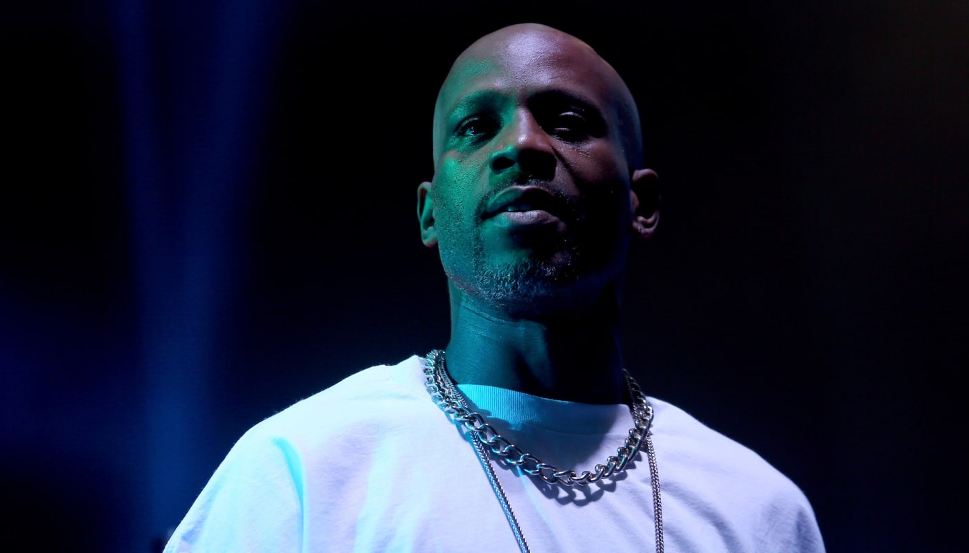 The late rapper DMX performing at a live event