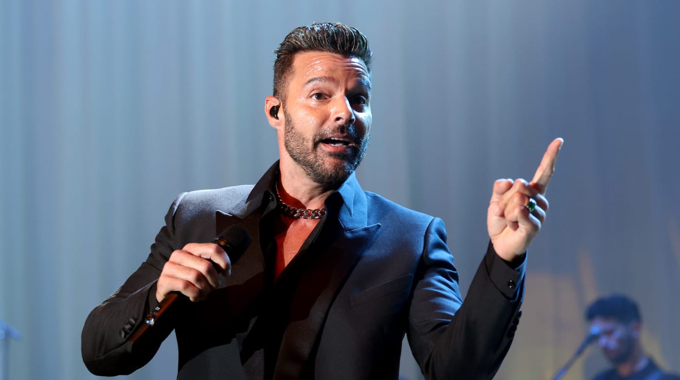 Ricky Martin performs at Cannes Gala 2022