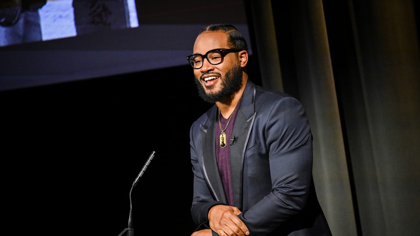 Ryan Coogler speaks during the annual BAFTA David Lean Lecture at BAFTA’s 195 Piccadilly headquarters