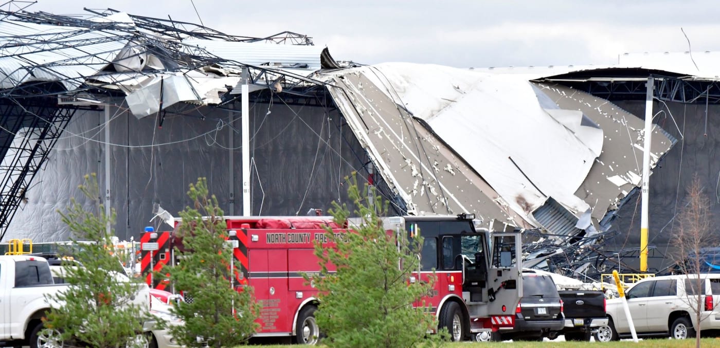 2 Dead After Tornado Destroys Amazon Warehouse in Illinois Complex