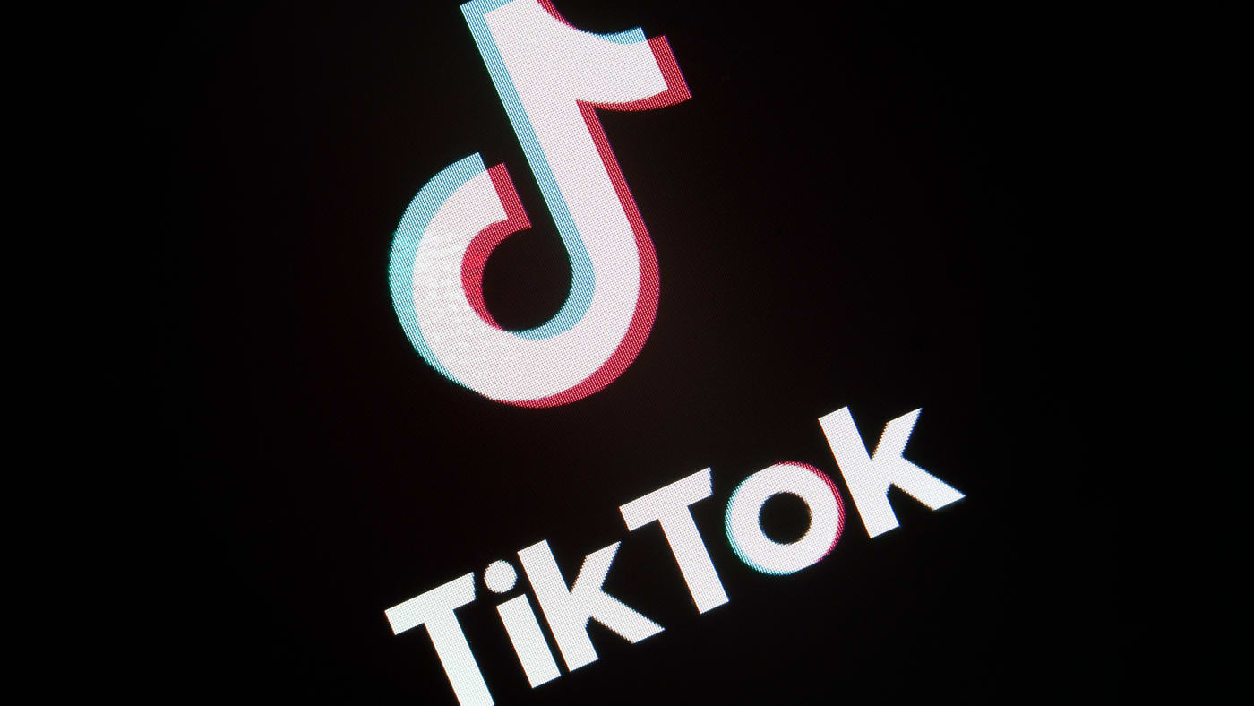 In this photo illustration, the social media application logo, Tik Tok is displayed on the screen of a tablet.