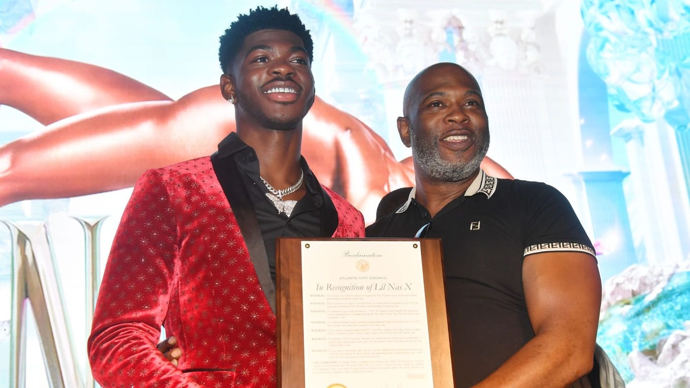Lil Nas X and his father.