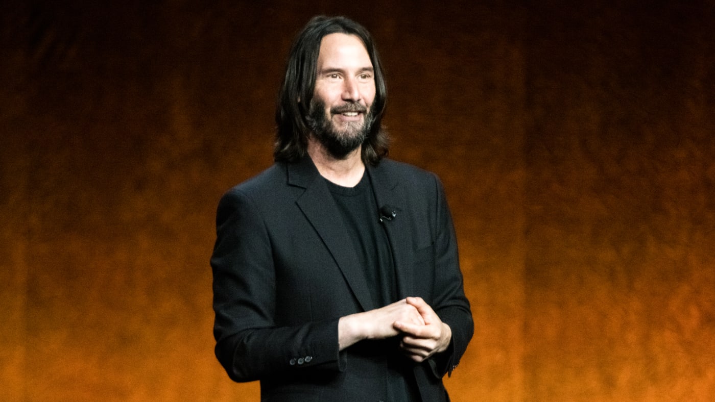 Keanu Reeves presents "John Wick Chapter 4" during Lionsgate exclusive presentation.
