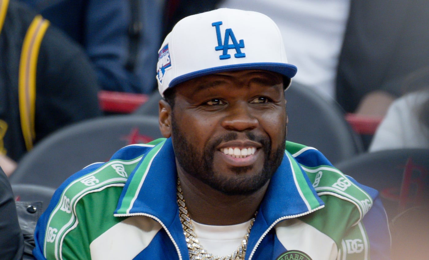 50 Cent attends the Los Angeles Lakers game in March 2023
