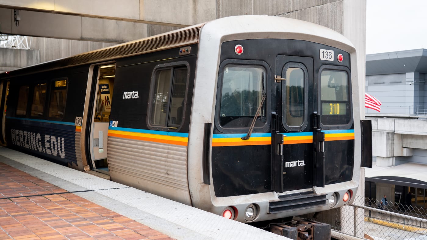Photograph of Marta train in Atlanta