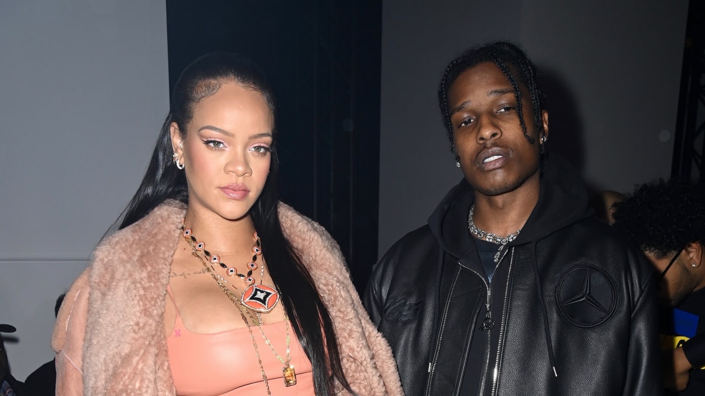 Rihanna and ASAP Rocky attend the Off White Womenswear Show