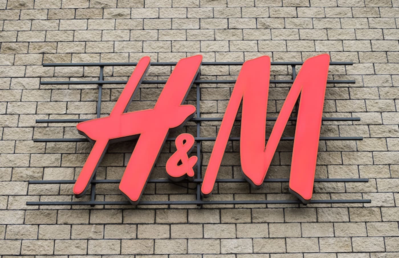 The H&M clothing store logo.