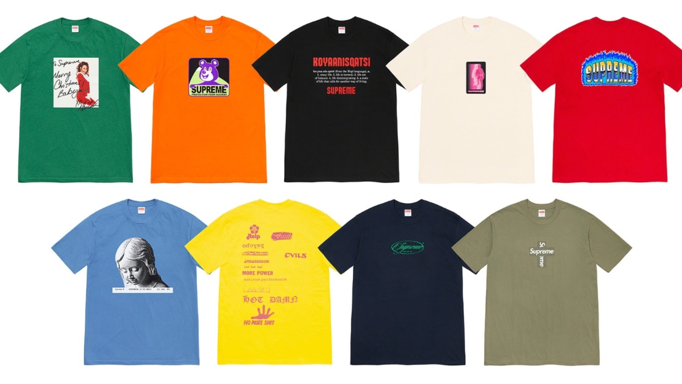 Supreme's Winter 2020 T-Shirts Include Tribute to Mariah Carey 