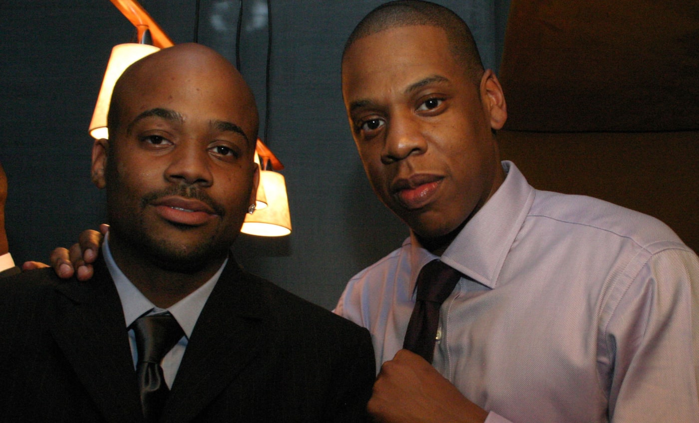 Damon Dash and JayZ during The Launch of Jay Z's 40 40 Club