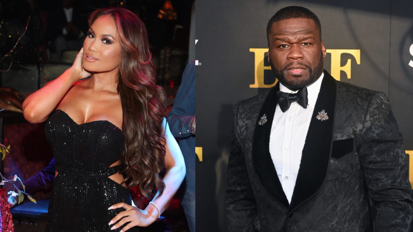 Daphne Joy and 50 Cent are pictured at events