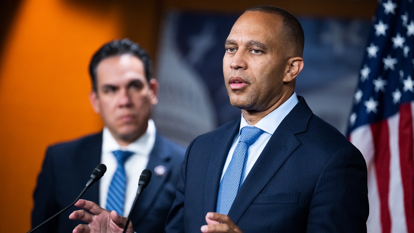Hakeem Jeffries, who has just been elected Congress' first Black party leader by the Democrats.