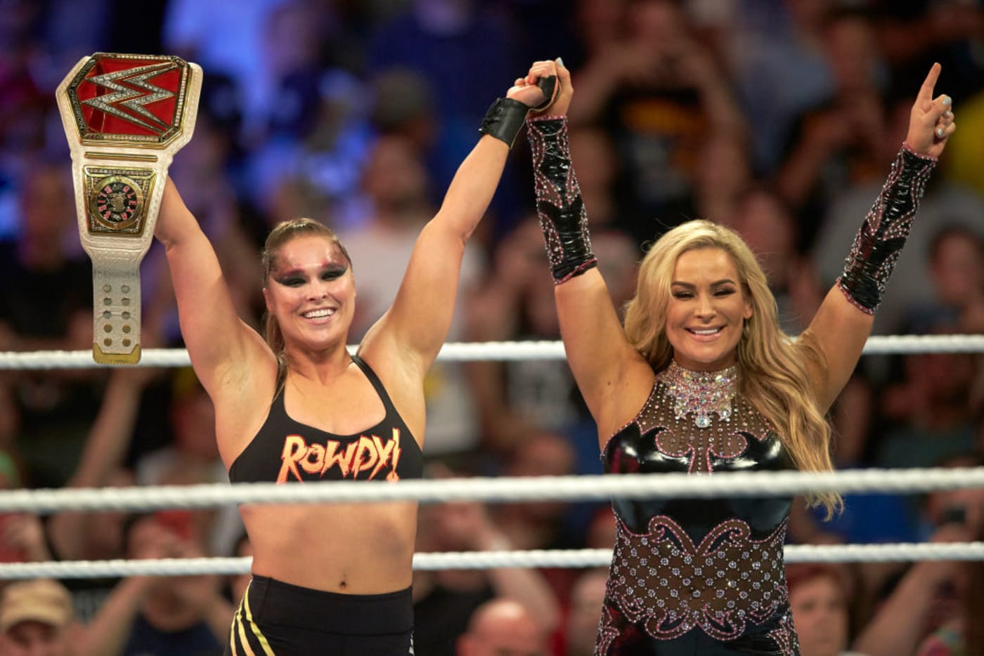Ronda Rousey Charlotte Flair SummerSlam 2018 Getty