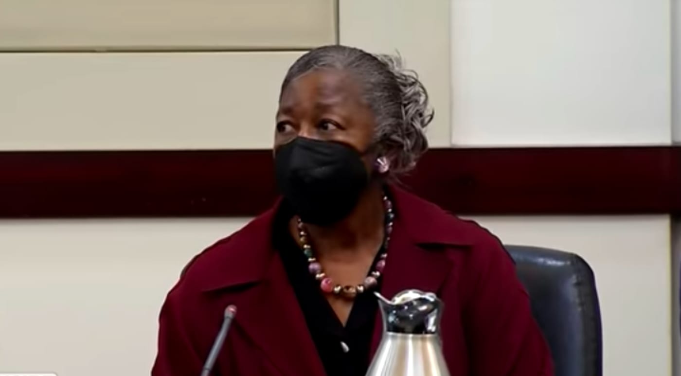 Joyce Watkins Sitting at Exoneration Hearing Tennessee Supreme Court