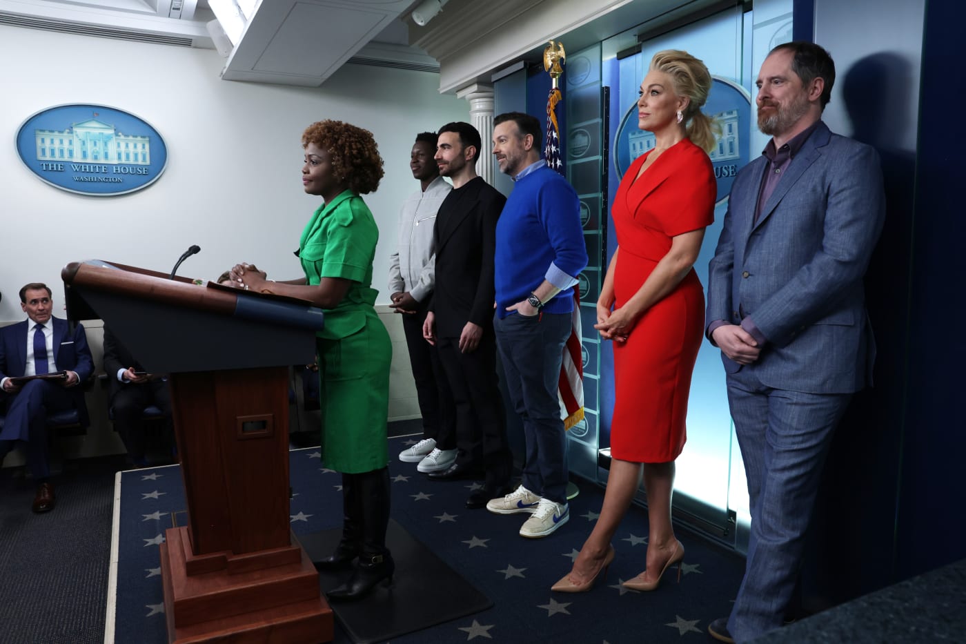 ted lasso cast at the white house