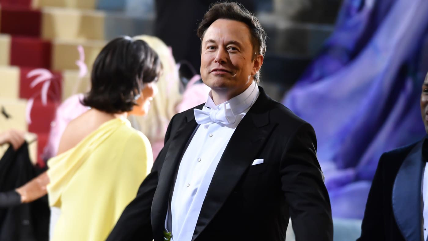 Elon Musk is seen wearing a tux to the gala