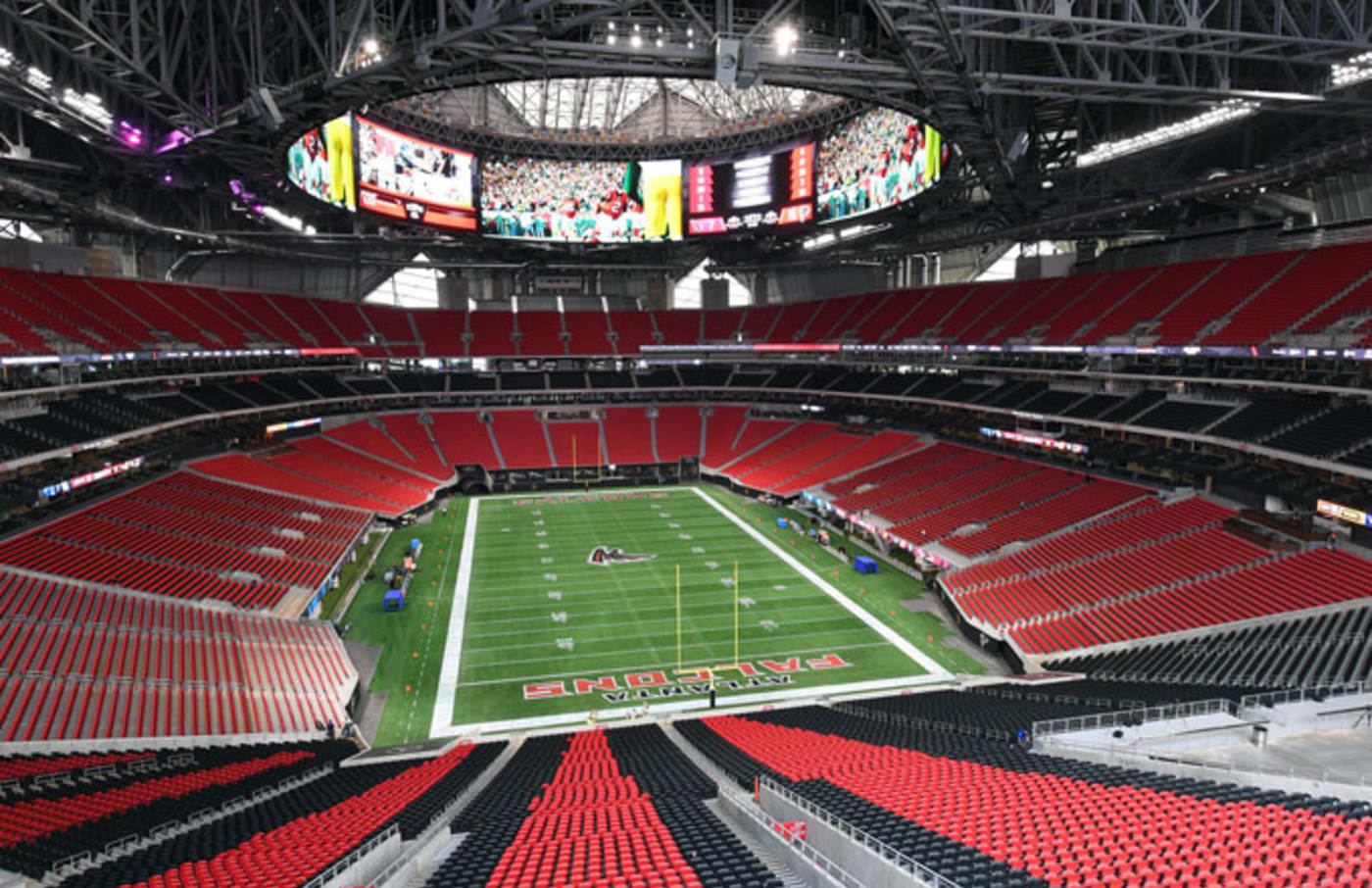 Mercedes Benz Stadium, a.k.a. the new home of the Atlanta Falcons.
