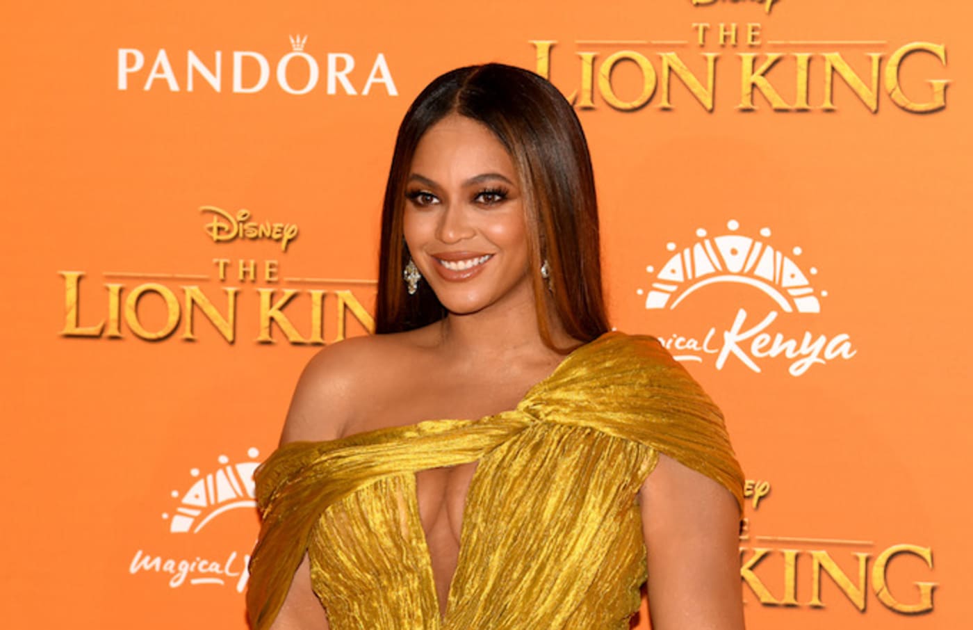 Beyonce Knowles Carter attends the European Premiere of Disney's "The Lion King".