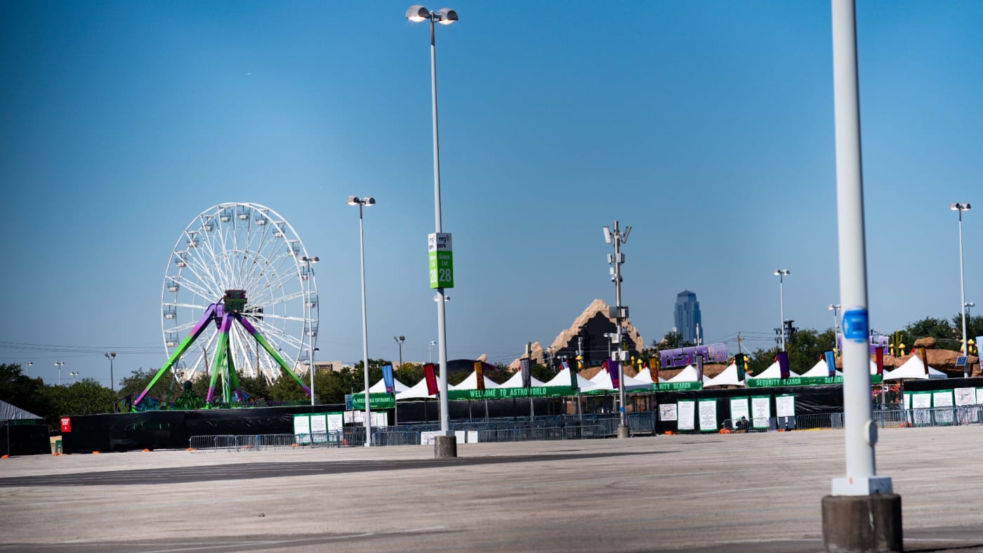 General view of Astroworld festival venue.