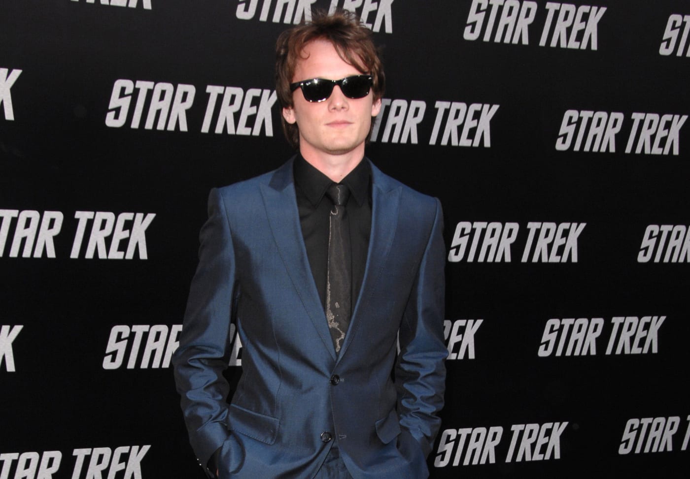 Anton Yelchin arrives at the Los Angeles premiere of 'Star Trek'