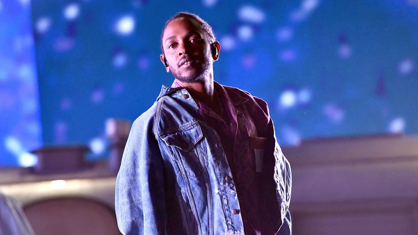 Kendrick Lamar performs as a special guest on the Coachella stage in 2018