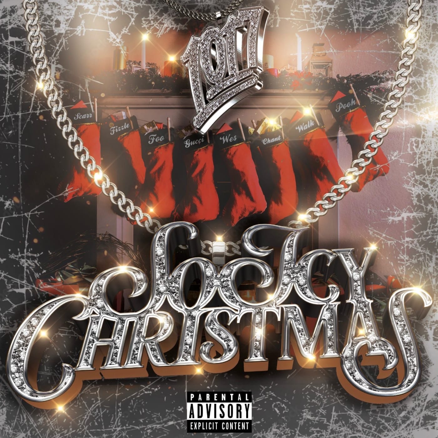 The cover art to Gucci Mane and 1017's 'So Icy Christmas' compilation album.