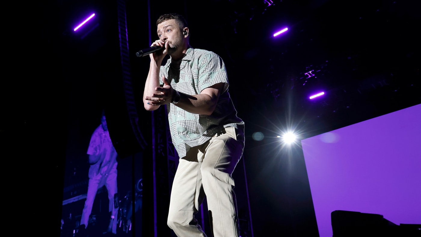 Justin Timberlake performs at the 2022 Something in the Water Music Festival
