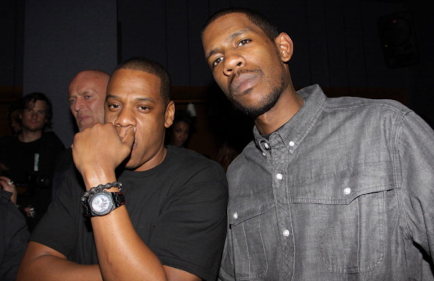 Jay Z and Young Guru attend Jay Z's Official Madison Square Garden Concert After Party