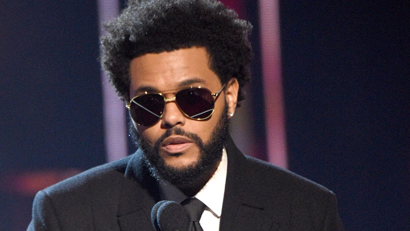 The Weeknd accepts the Song of the Year award for 'Blinding Lights' onstage at the 2021 iHeartRadio Music Awards