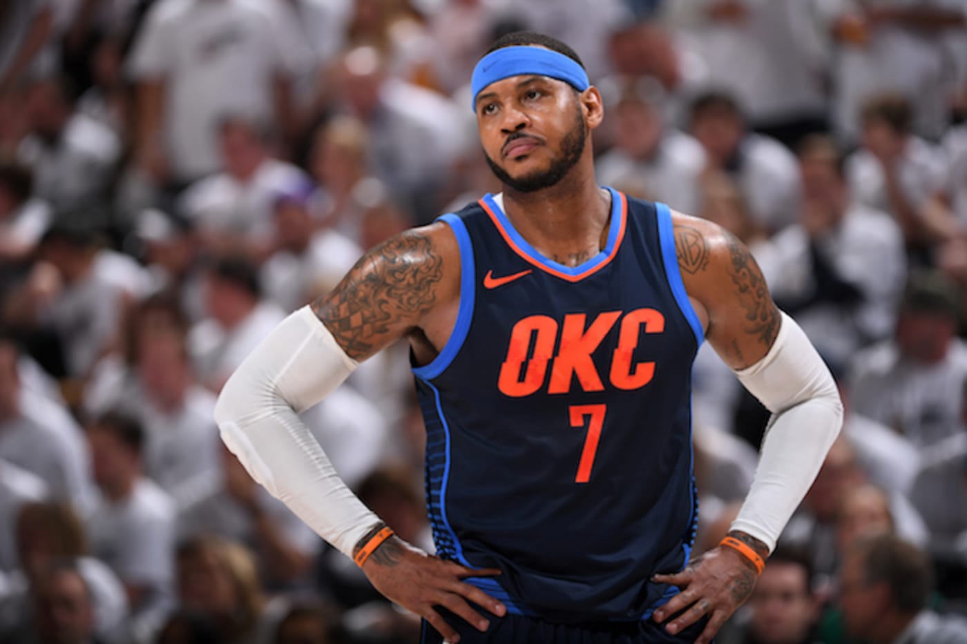 Carmelo anthony hoodie jersey okc Outlet