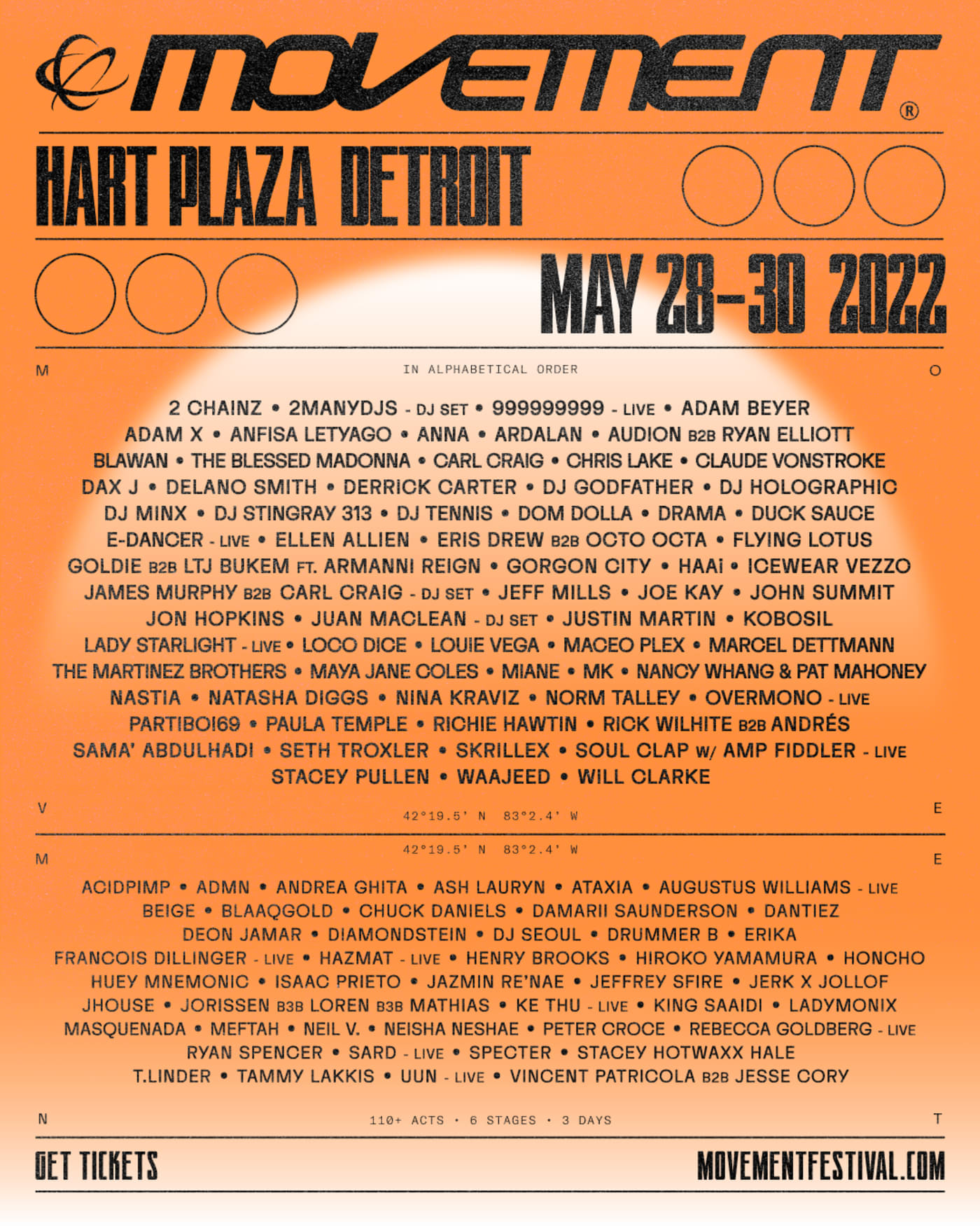 A flyer for Detroit's Movement festival is shown
