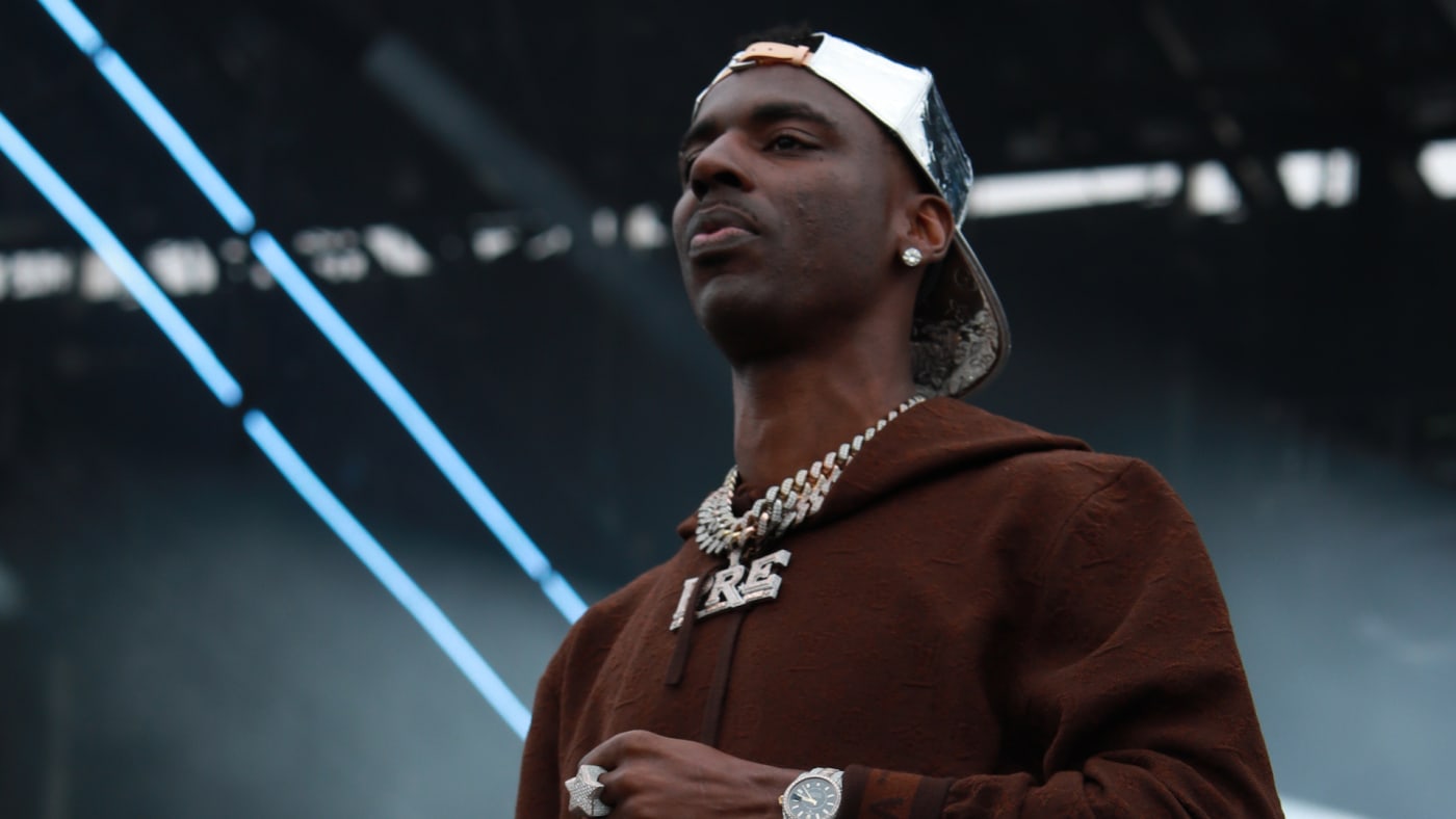 Young Dolph performs during Rolling Loud New York 2021 at Citi Field .