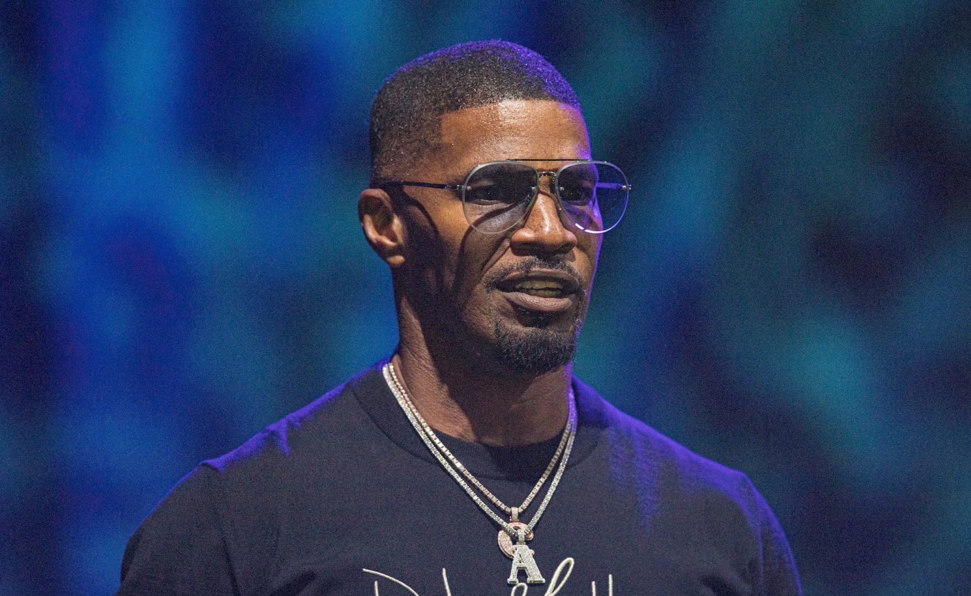 Jamie Foxx appears on stage on the final night of Jamie Foxx: Act Like You Got Some Sense Book Tour