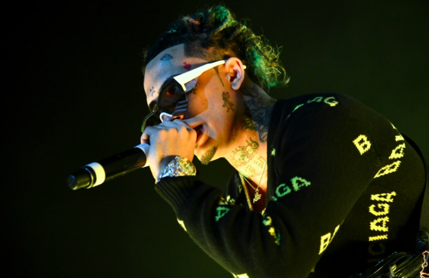 Rapper Lil Pump performs onstage during day 1 of the Rolling Loud Festival
