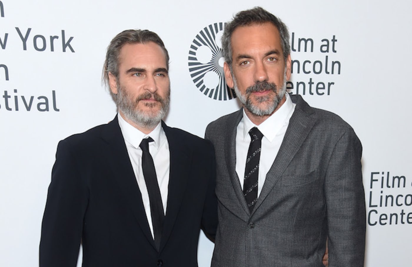 Joaquin Phoenix and Todd Phillips attend the 57th New York Film Festival "Joker."