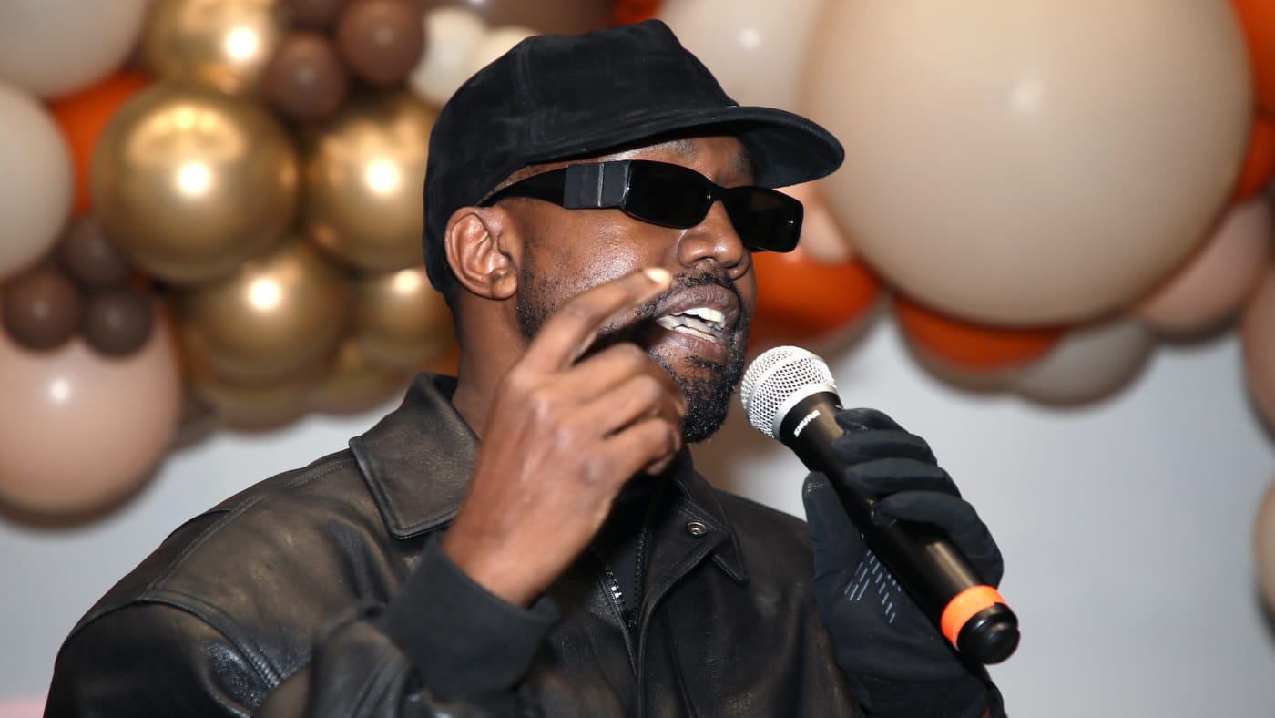 Kanye West attends the Los Angeles Mission's Annual Thanksgiving event.