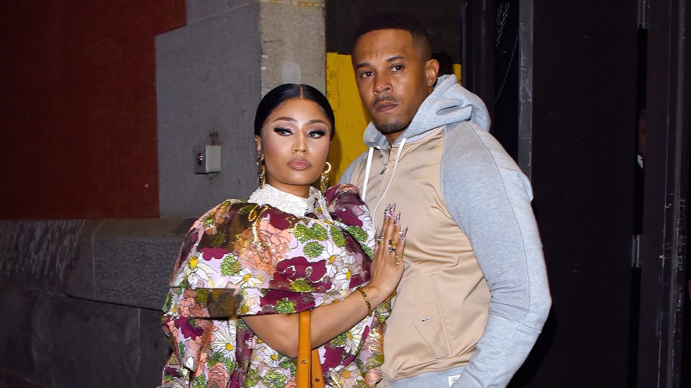 Nicki Minaj and husband Kenneth Petty seen at a Marc Jacobs NYFW event.