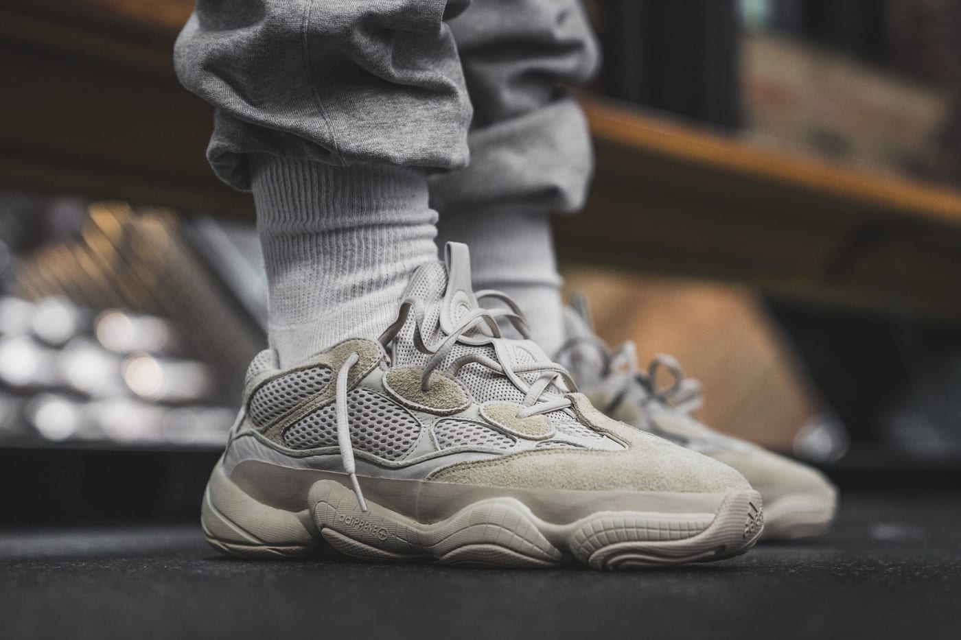 Adidas Yeezy Desert Rat 500 “Blush” On Foot Photos Complex