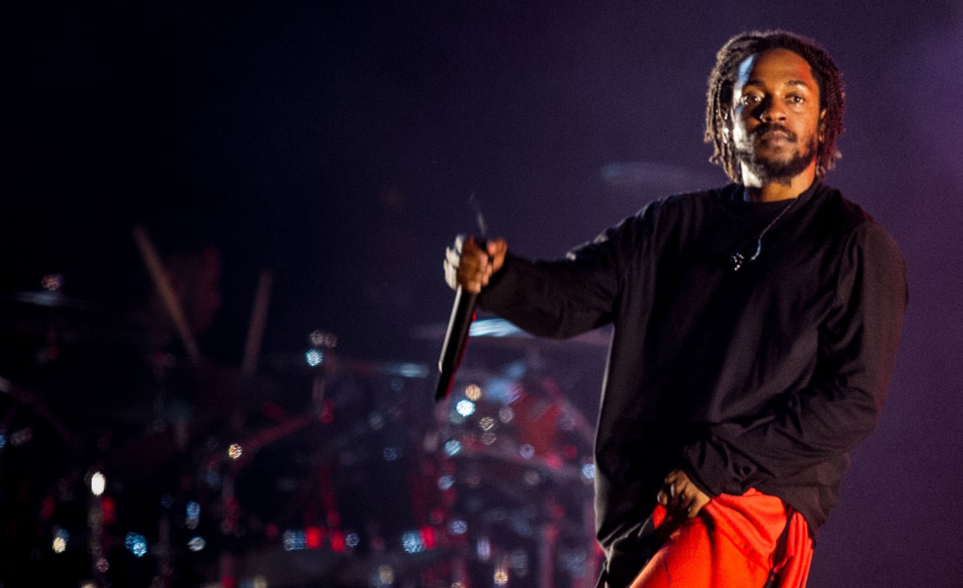 Kendrick Lamar performs at Lollapalooza 2019