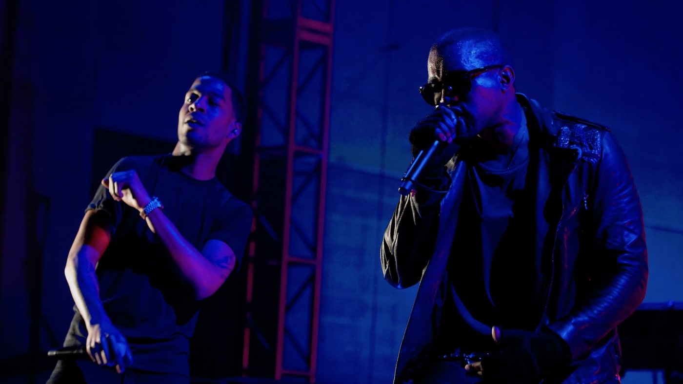 Kid Cudi and Kanye West perform during VEVO Presents: G.O.O.D. Music