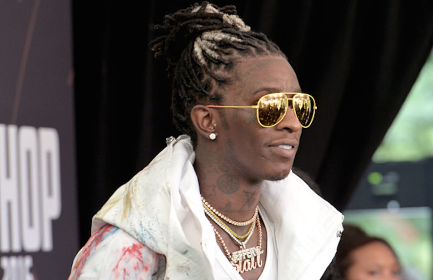 Young Thug attends the BET Hip Hop Awards 2016 Green Carpet