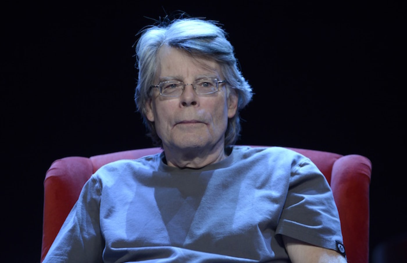 Stephen King poses during a portrait session in Paris, France.